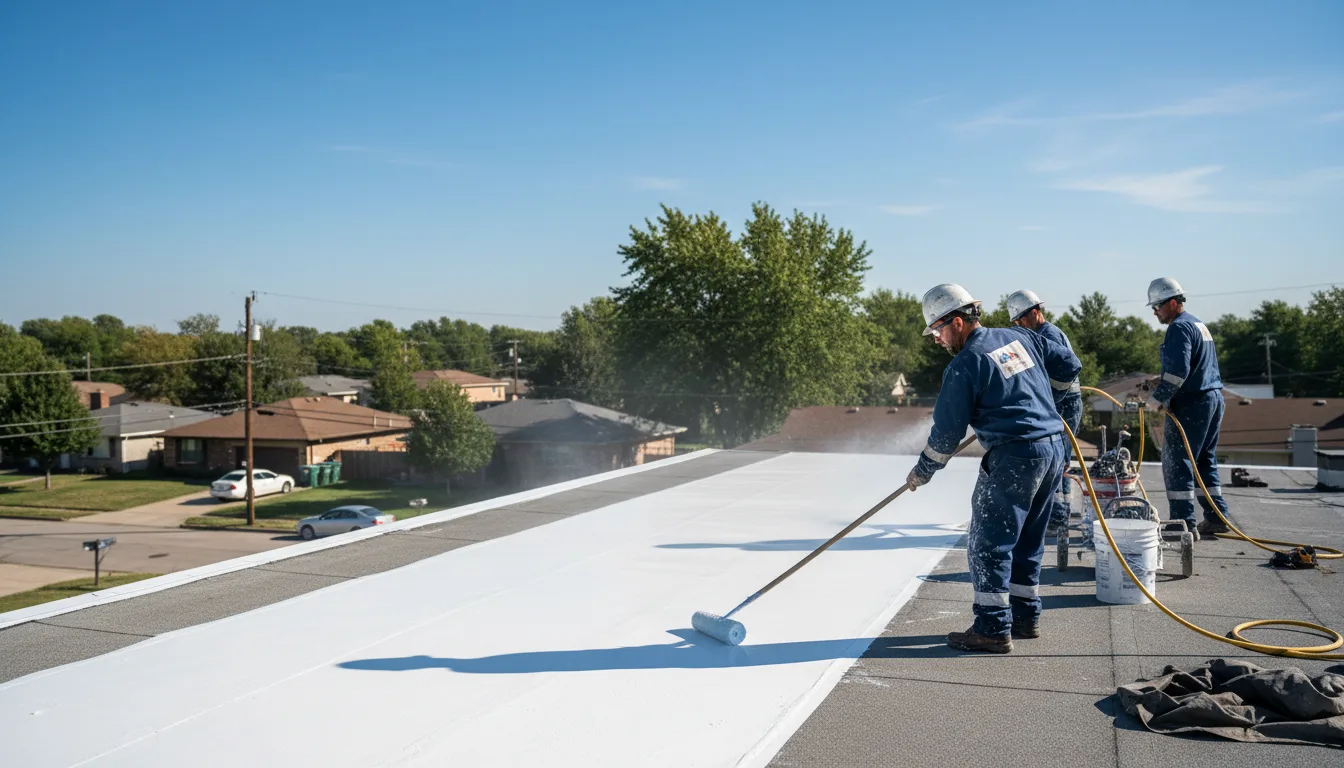 Commercial roof coating in Libertyville, IL near me